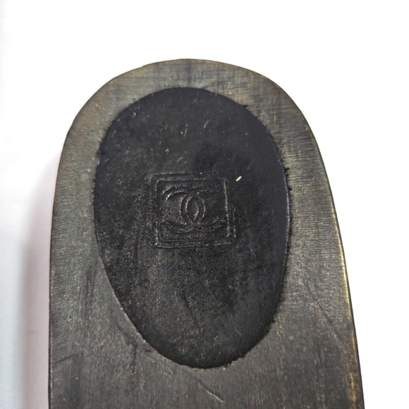 Chanel Black Suede Sandals Size 38 - Picture 2 of 8